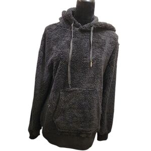 Legend woman's cozy black fleece hoodie.  Unisex.
